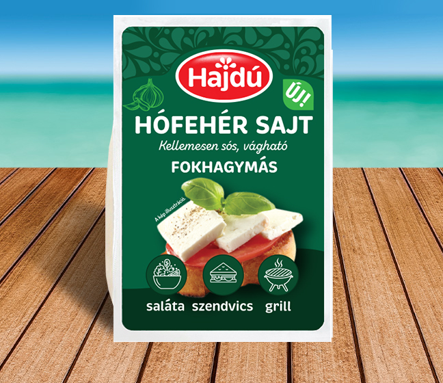 Hajdú Hófehér sajt - fokhagymás