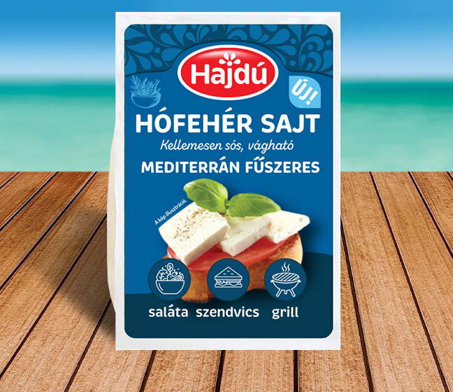 Hajdú Hófehér sajt - mediterrán fűszeres