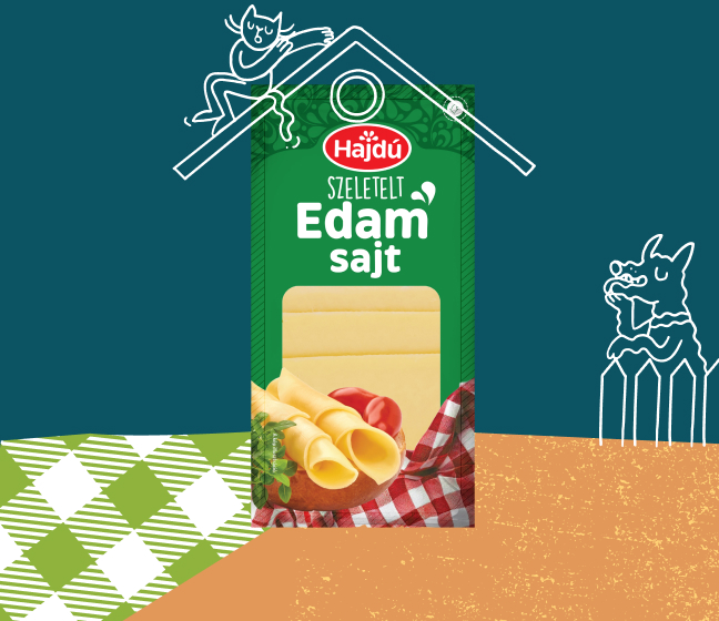 Hajdú szeletelt Edam sajt