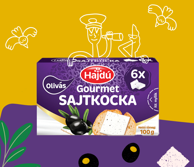 Hajdú Gourmet Sajtkocka - Olivás