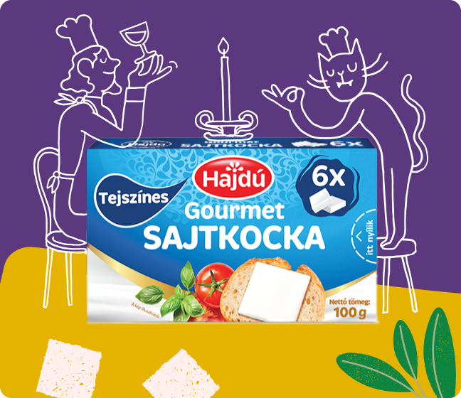 Hajdú Gourmet Sajtkocka - Tejszínes