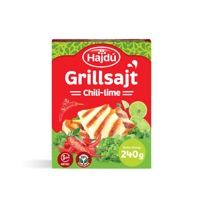 Chili-lime ízesítésű grillsajt
