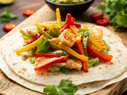 Kalandos tortilla grillezett zöldségekkel