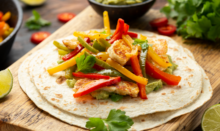 Kalandos tortilla grillezett zöldségekkel