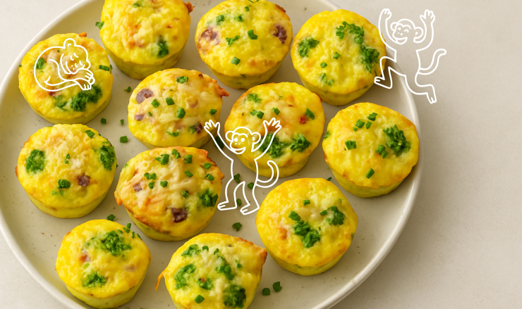 Sajtos-spárgás mini quiche